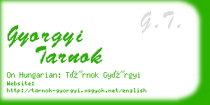 gyorgyi tarnok business card